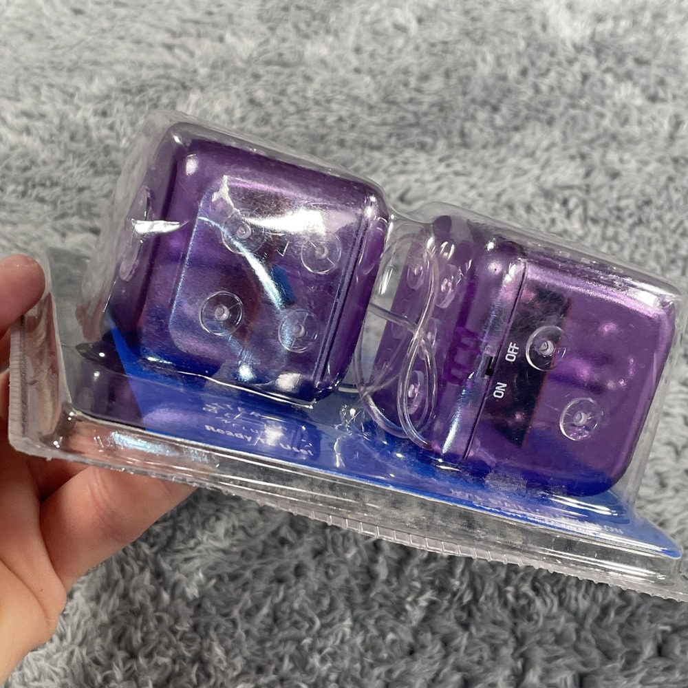 Bell Plastic Motion Light Up Dice Clear/Purple Vintage RARE Item 2001 HTF NOS - Picture 6 of 12